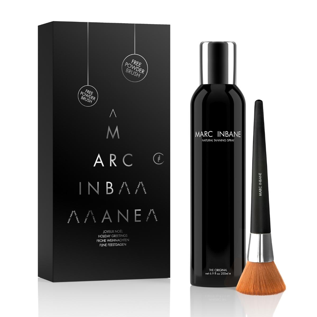 MARC INBANE Zestaw: spray samoopalający 200ml + pędzel Powder Brush